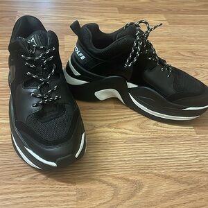 Naked Wolfe Women's Track Double Black Sneakers